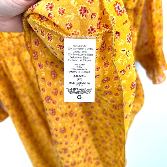 🚫SOLD!NWOT |•TIME AND TRU•| Pretty Boho Asymmetrical Floral Dress - Picture 8 of 9